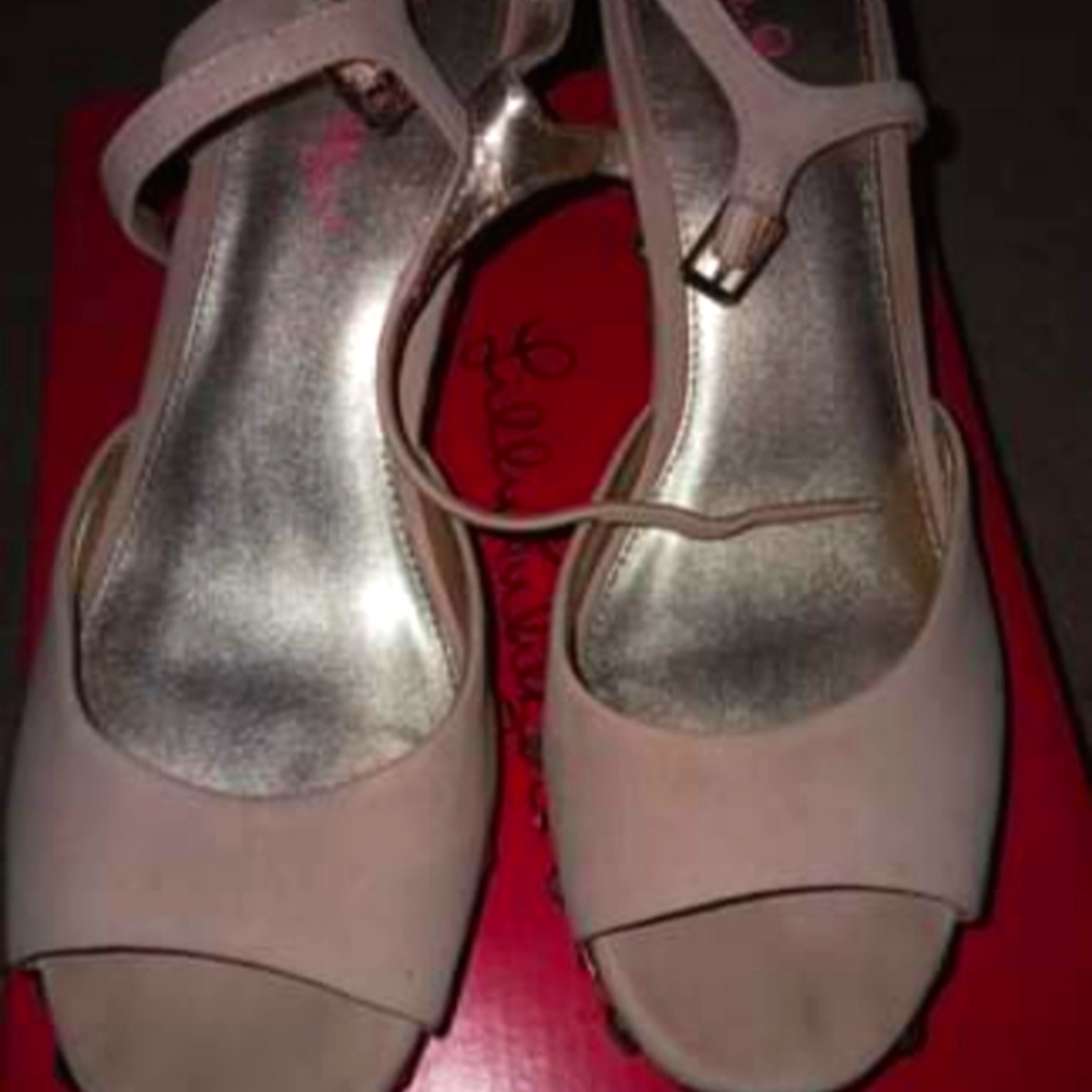Lilly pulitzer Hadley wedges Size 8